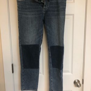 High waisted boyfriend jeans